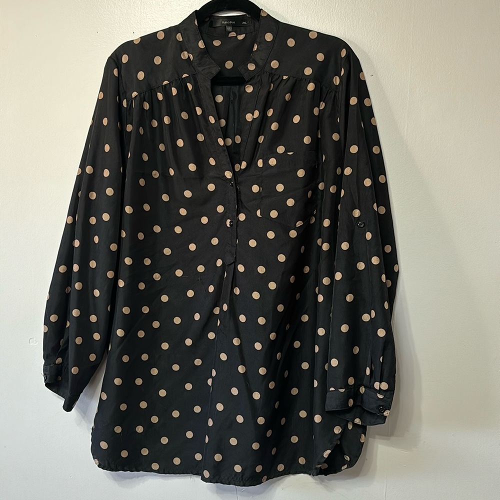 Adorable polka dot blouse 2X